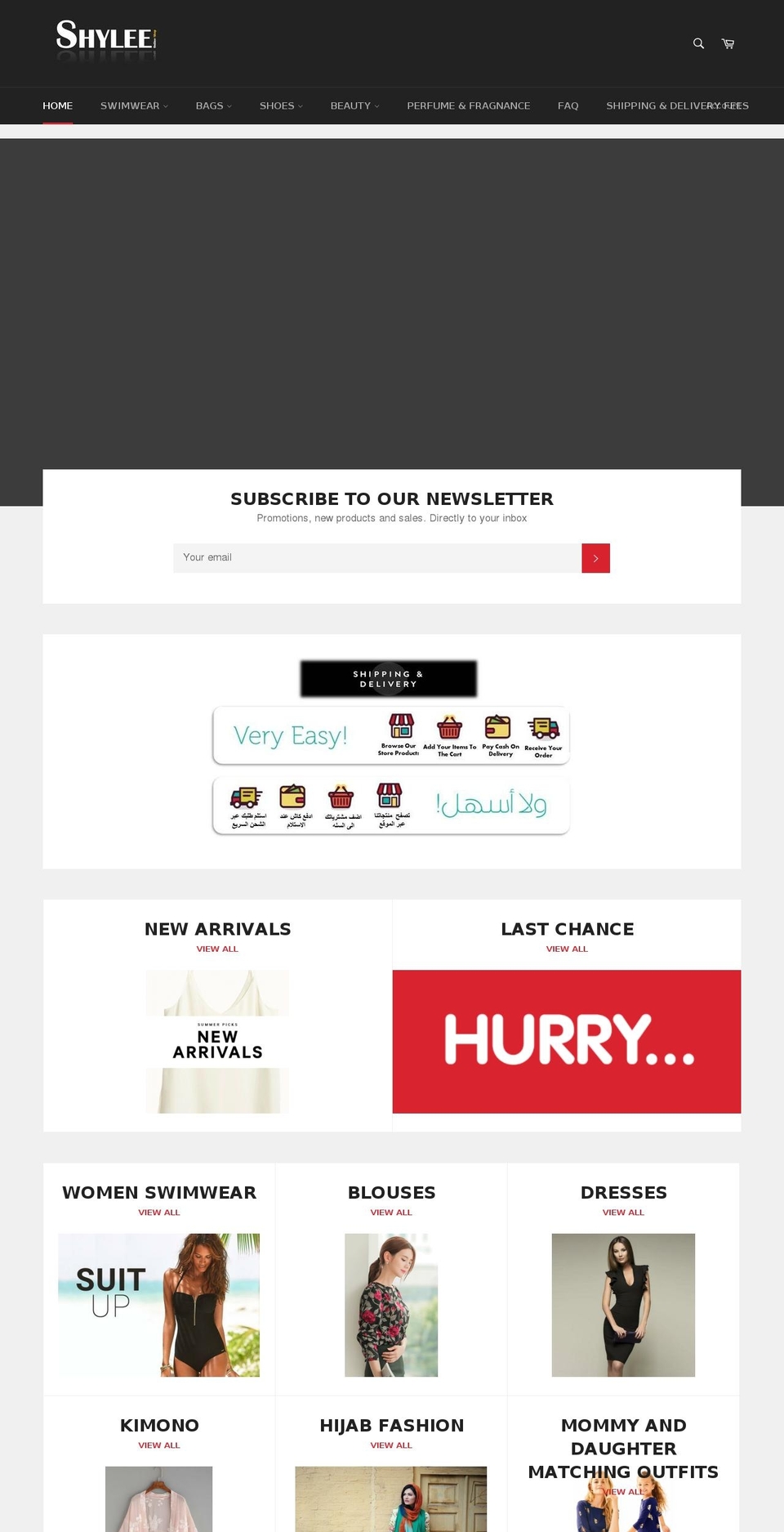 shylee-online-shop.com — Shopify storefront screenshot