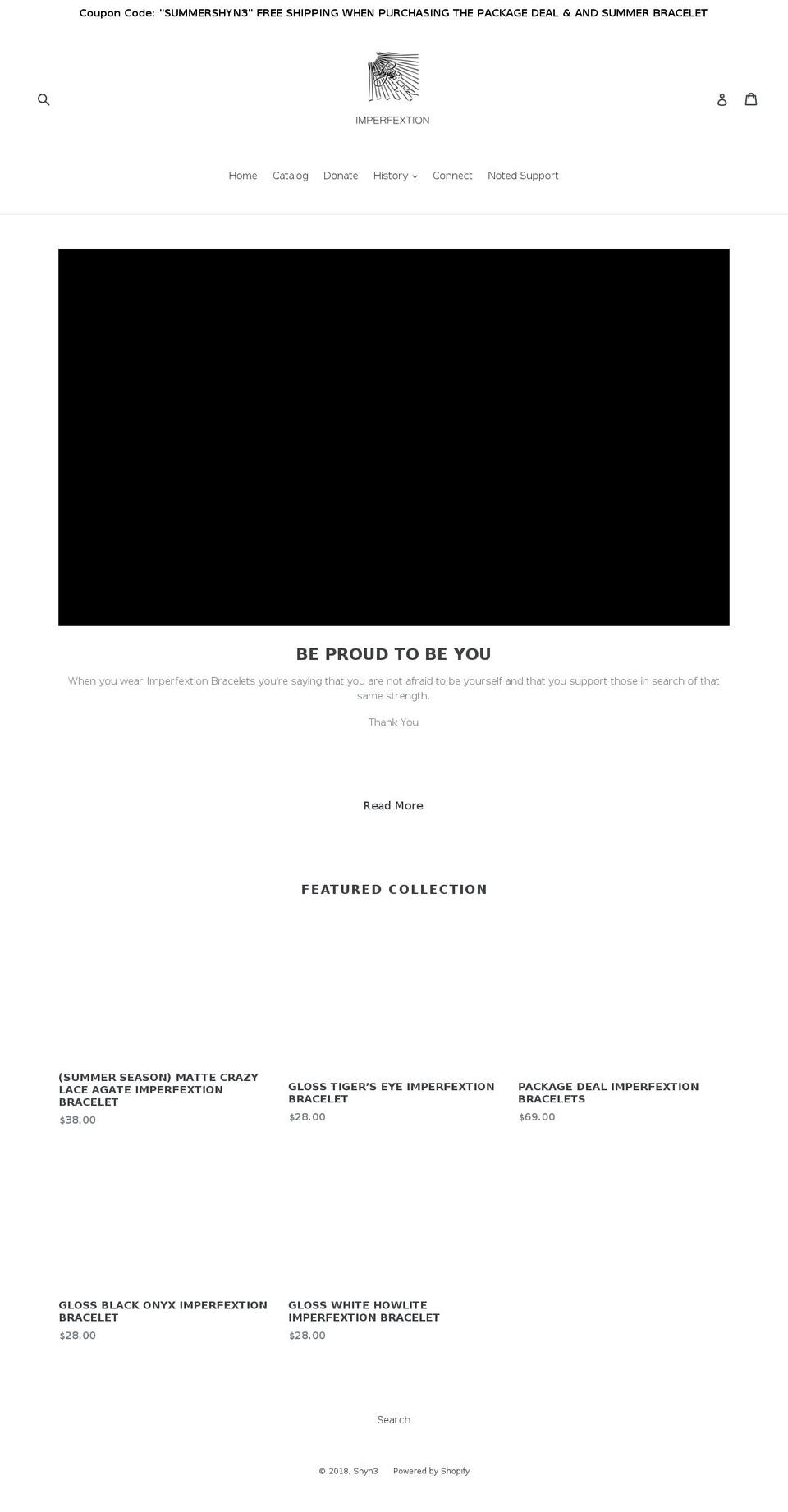 shyn3.com — Shopify storefront screenshot