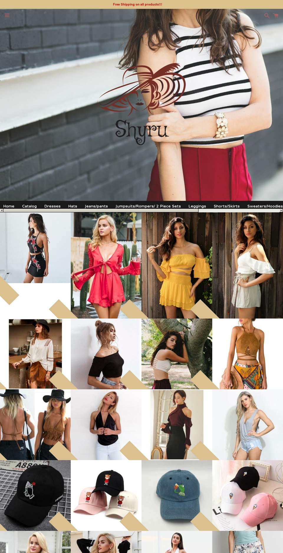 shyru.com — Shopify storefront screenshot