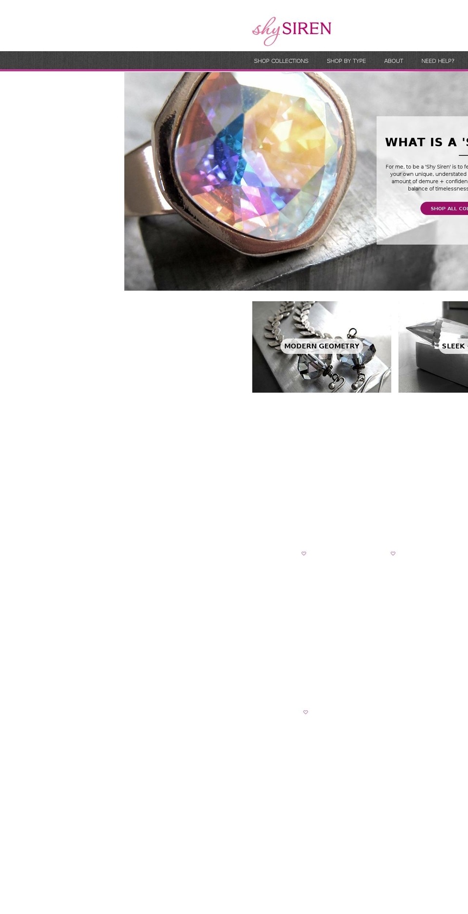 shysiren.com — Shopify storefront screenshot