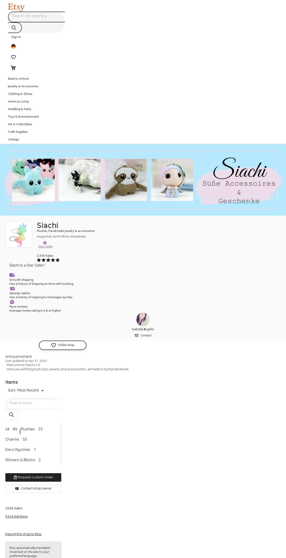 siachi.de shopify website screenshot