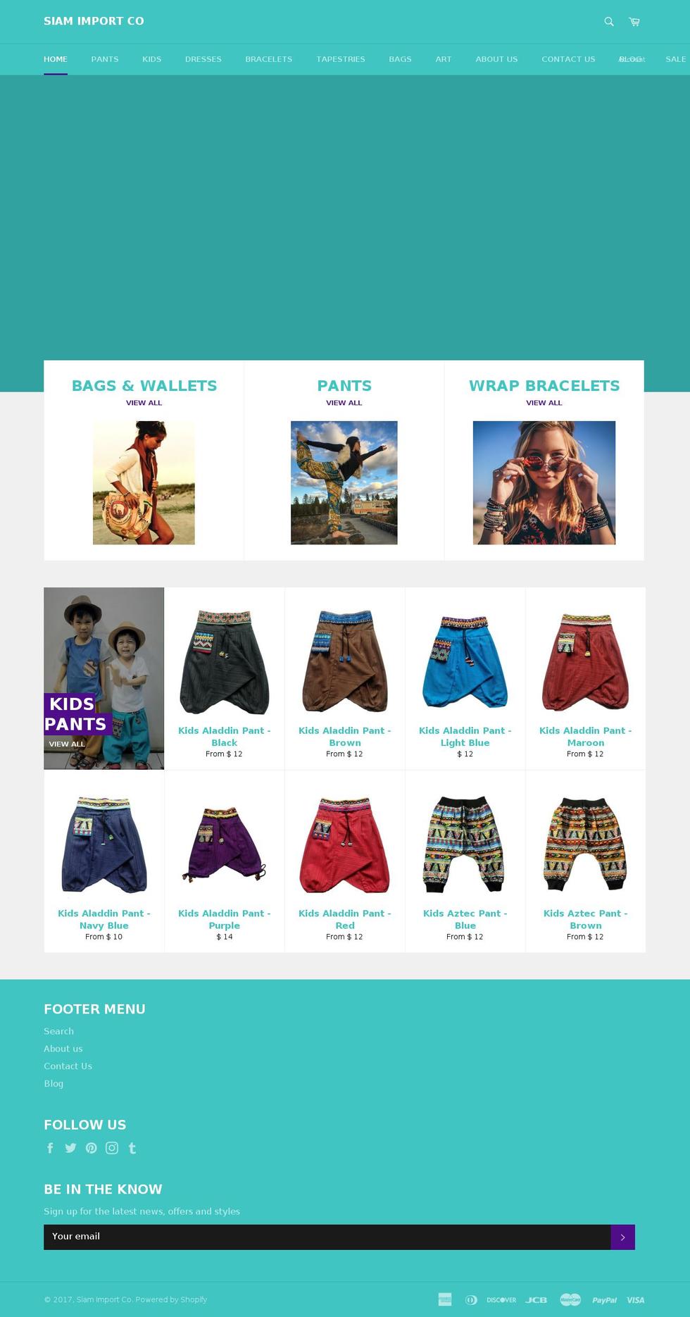 siamimportco.com shopify website screenshot