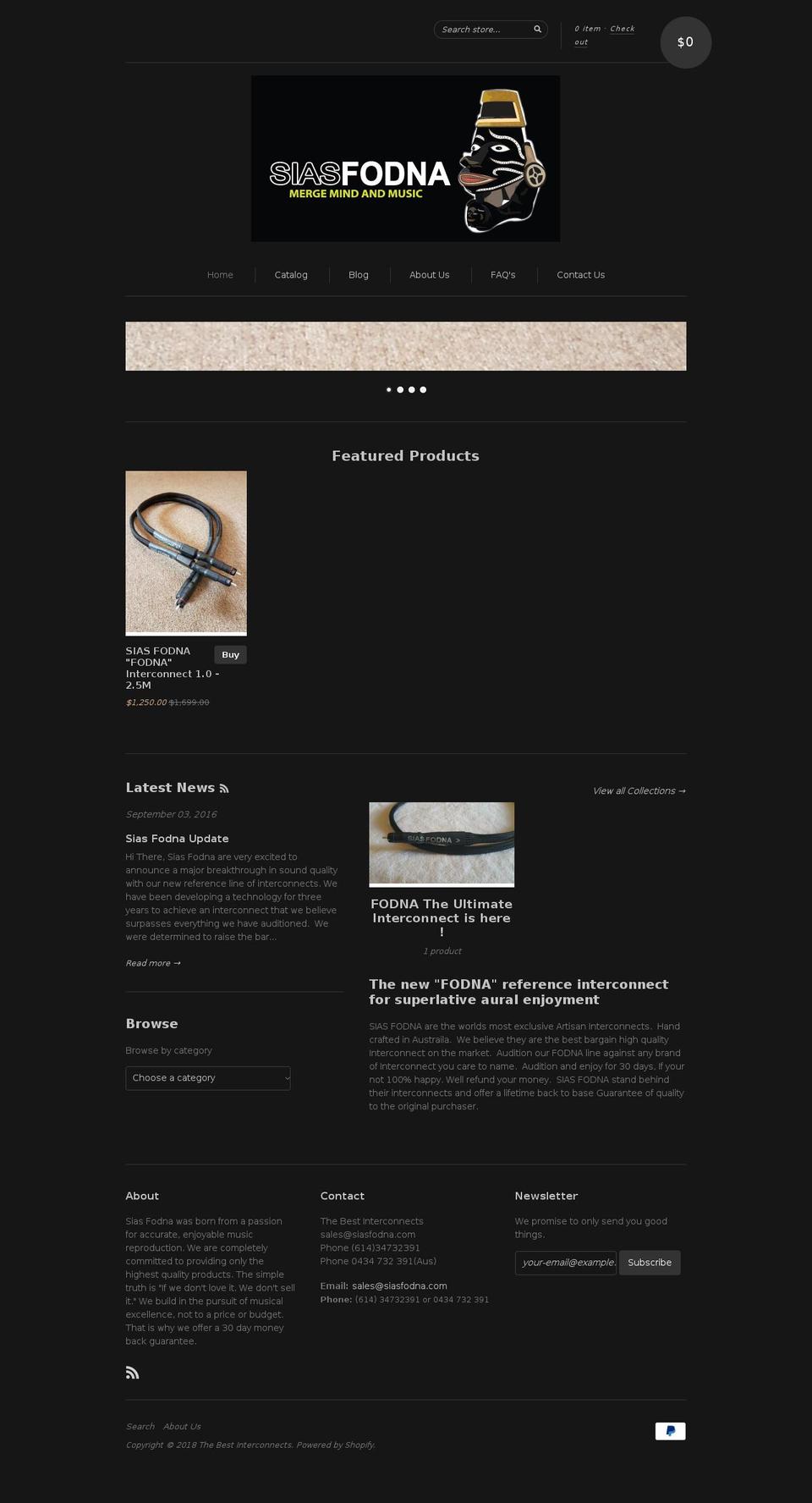 siasfodna.com — Shopify storefront screenshot