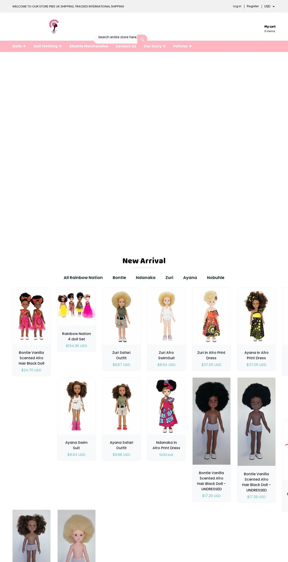 sibahlecollection.com — Shopify storefront screenshot
