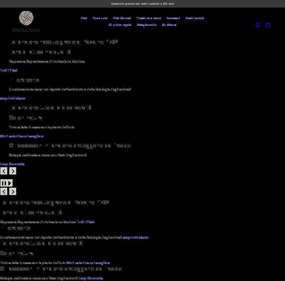 sibillana.it shopify website screenshot