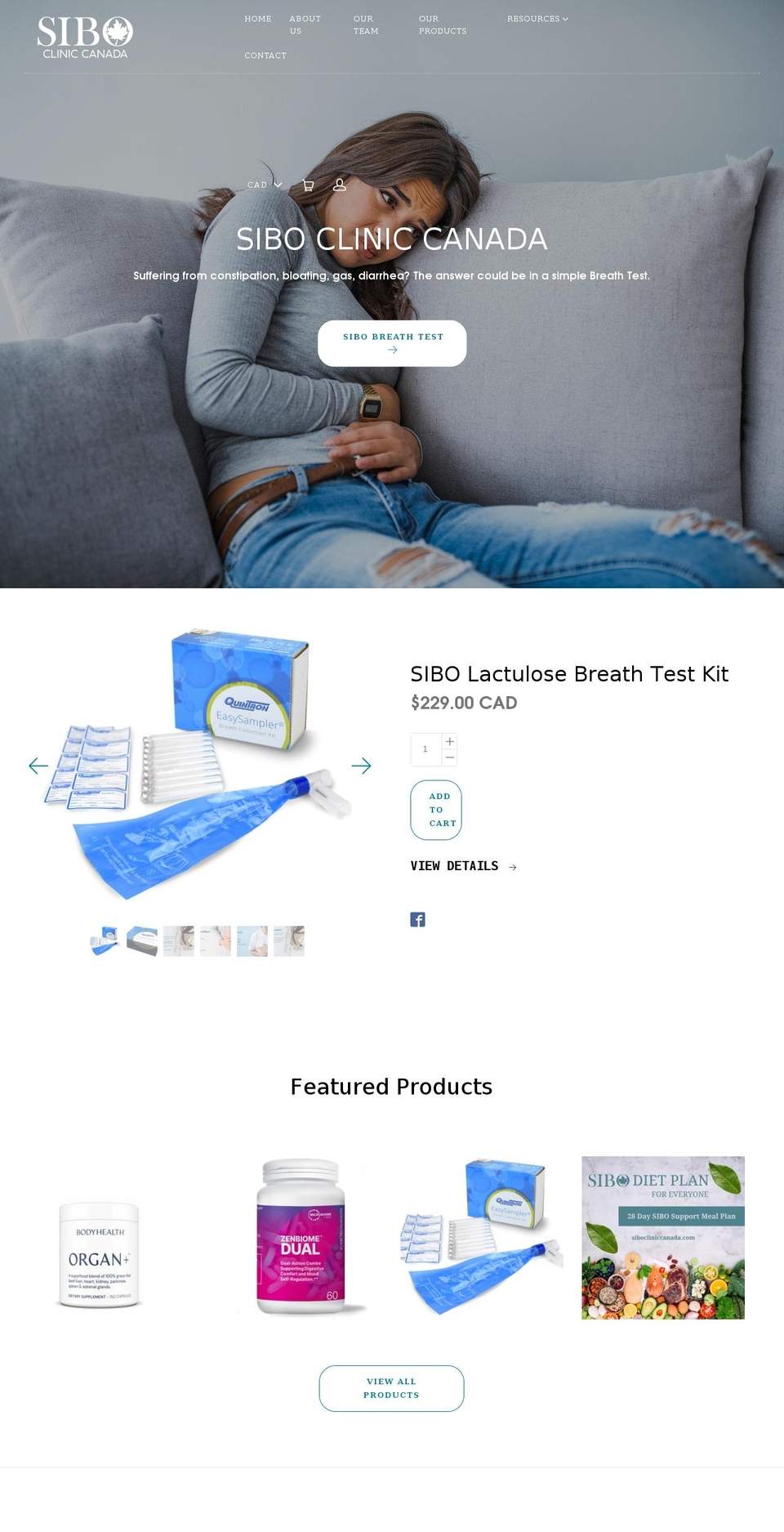 sibocliniccanada.com shopify website screenshot