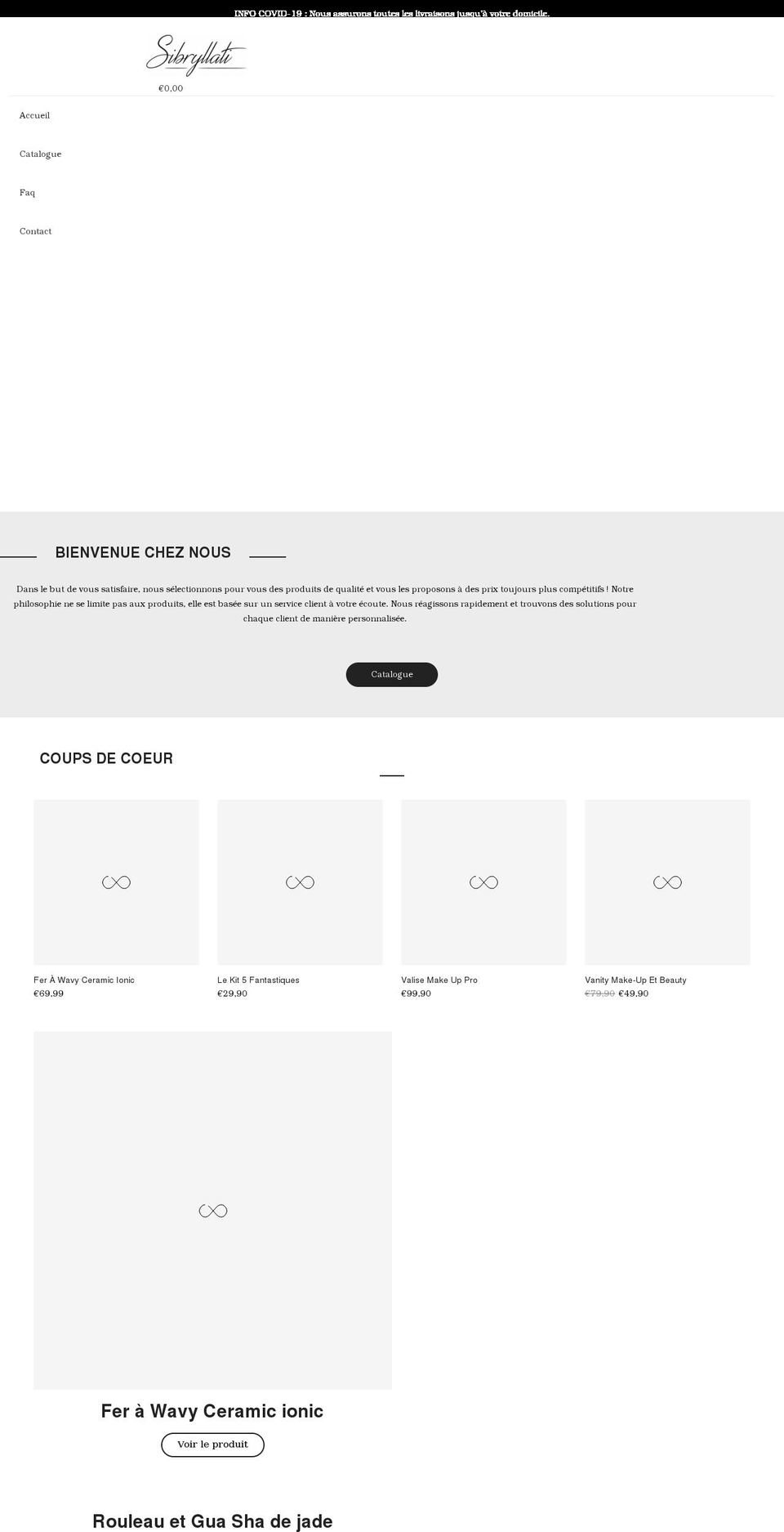 sibryllati.com shopify website screenshot