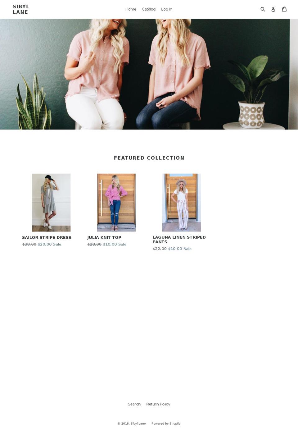 sibyllane.com — Shopify storefront screenshot