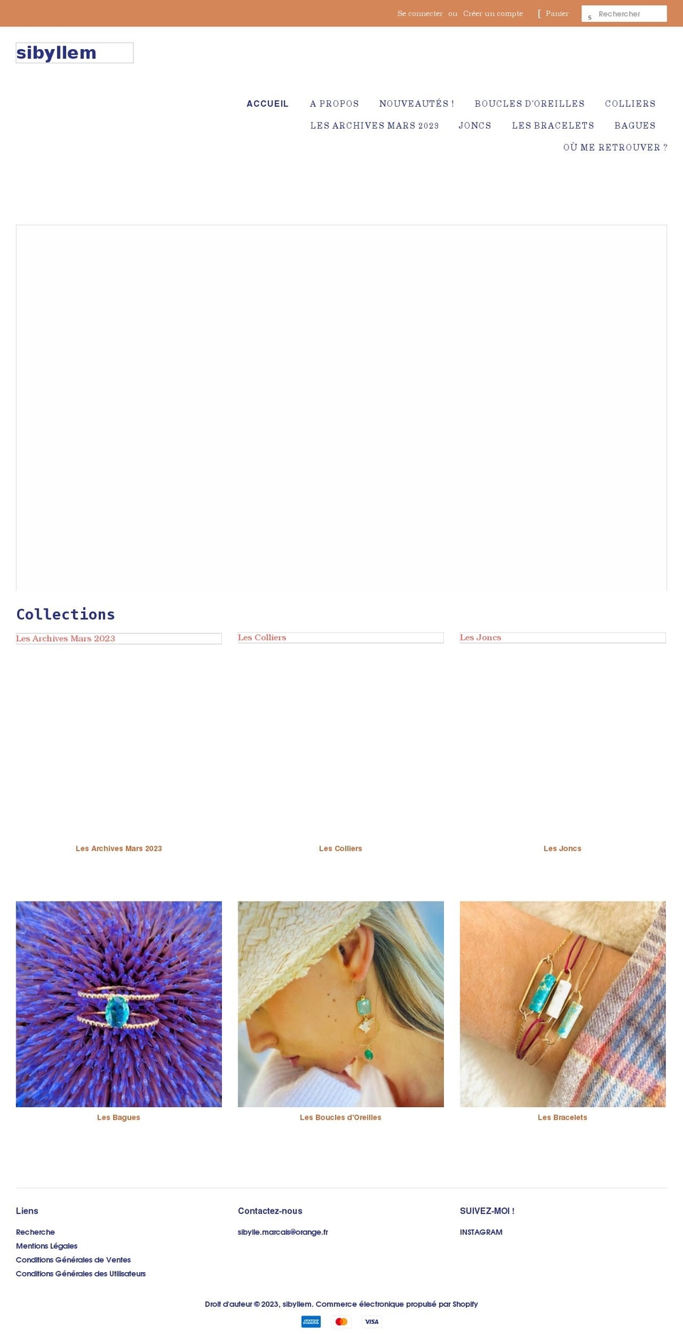 sibylle-m-bijoux.com shopify website screenshot