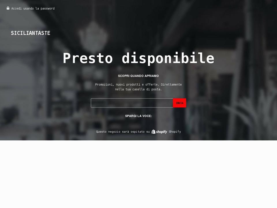 siciliantaste.it shopify website screenshot