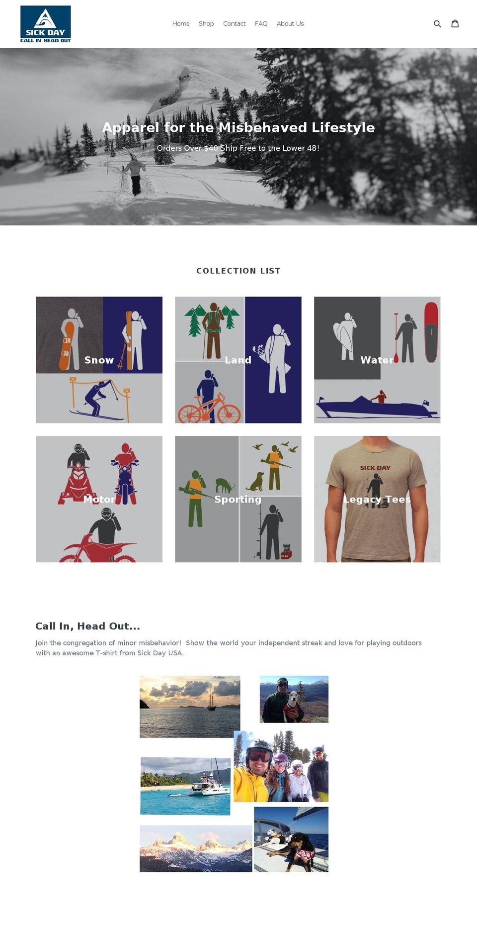 sickdayusa.com — Shopify storefront screenshot