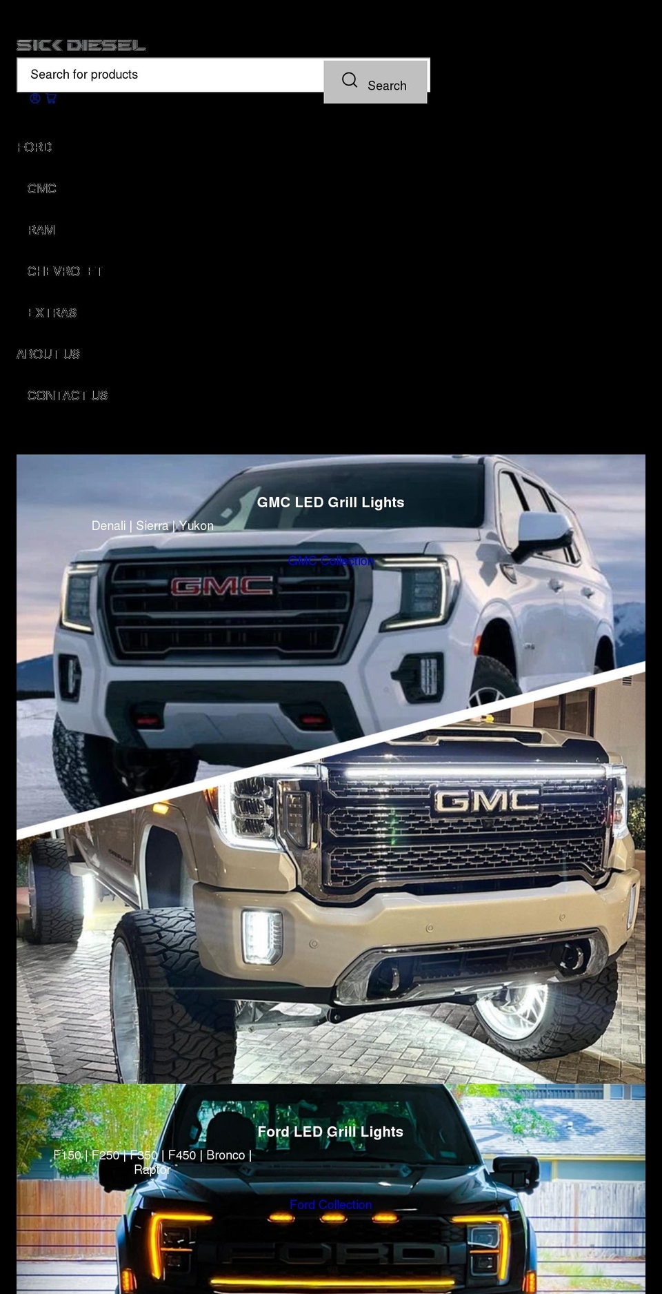 sickdieselgear.com — Shopify storefront screenshot