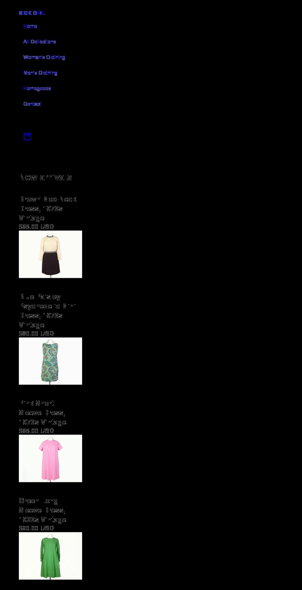 sickgirl.net shopify website screenshot
