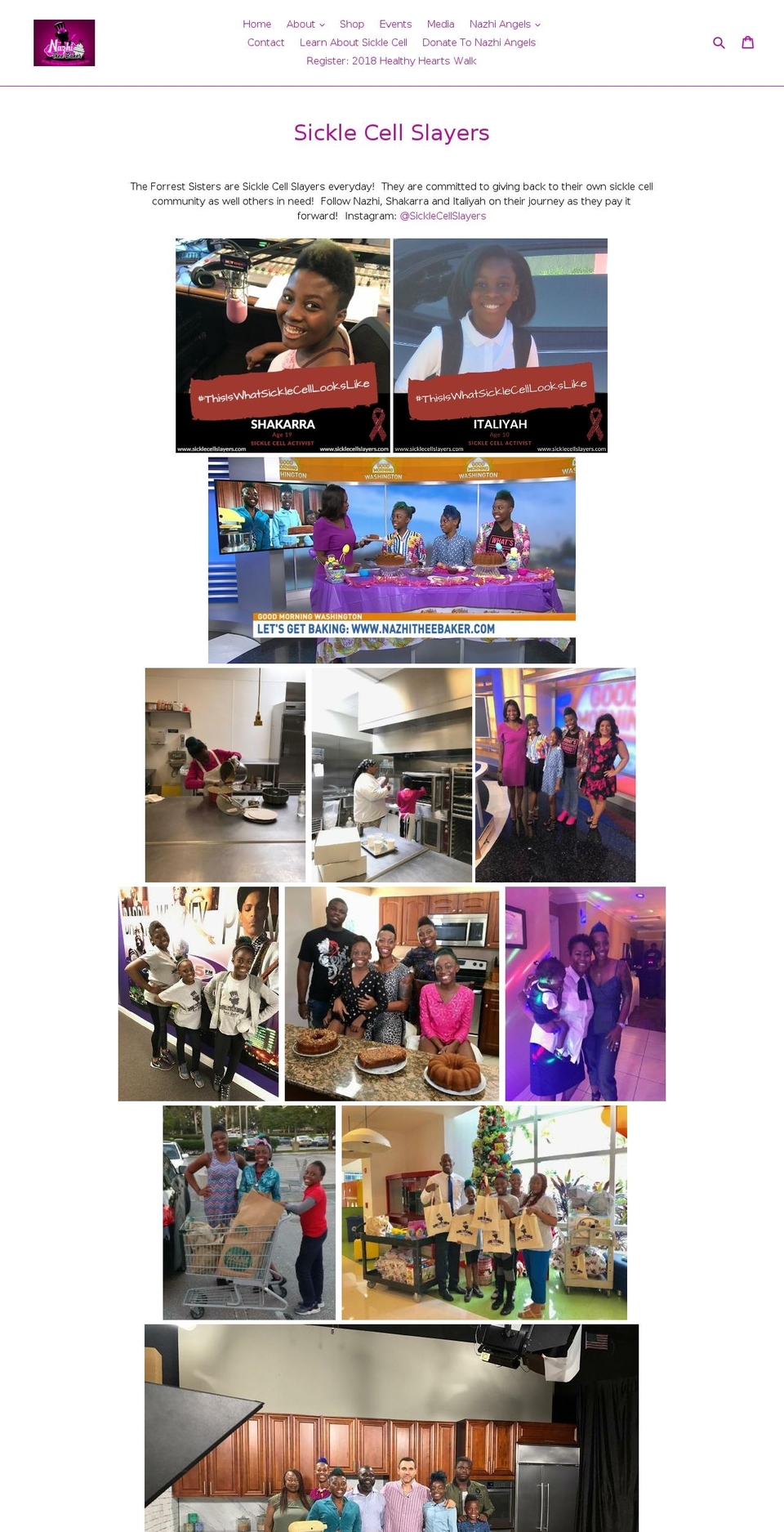 sicklecellslayers.com shopify website screenshot