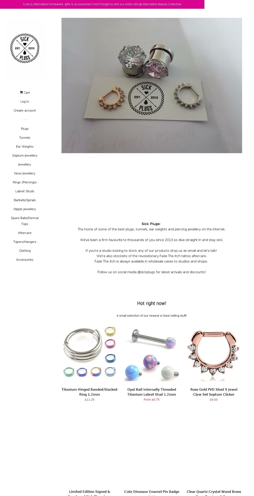 sickplugs.co.uk shopify website screenshot