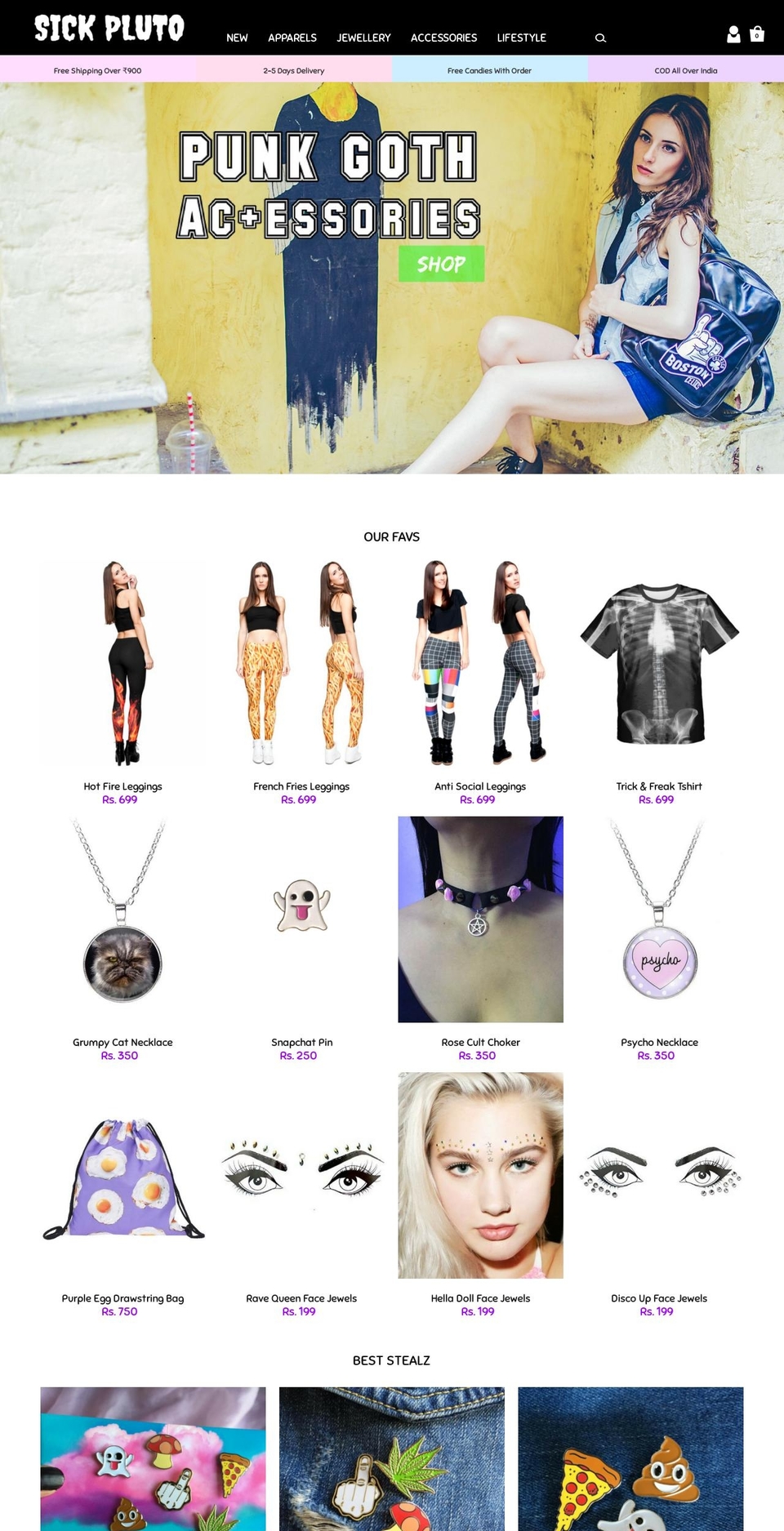 sickpluto.com — Shopify storefront screenshot