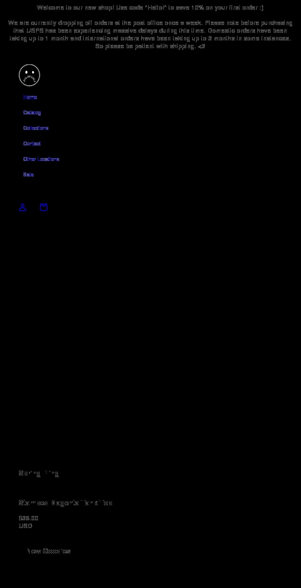 sicksadgirls.com shopify website screenshot