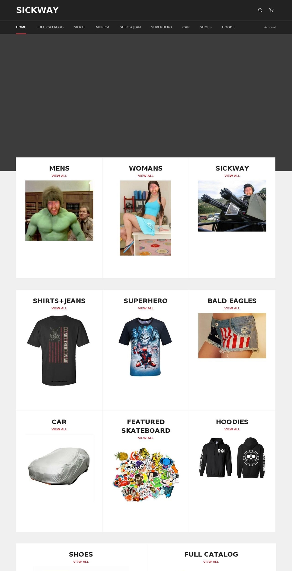 sickway.com — Shopify storefront screenshot