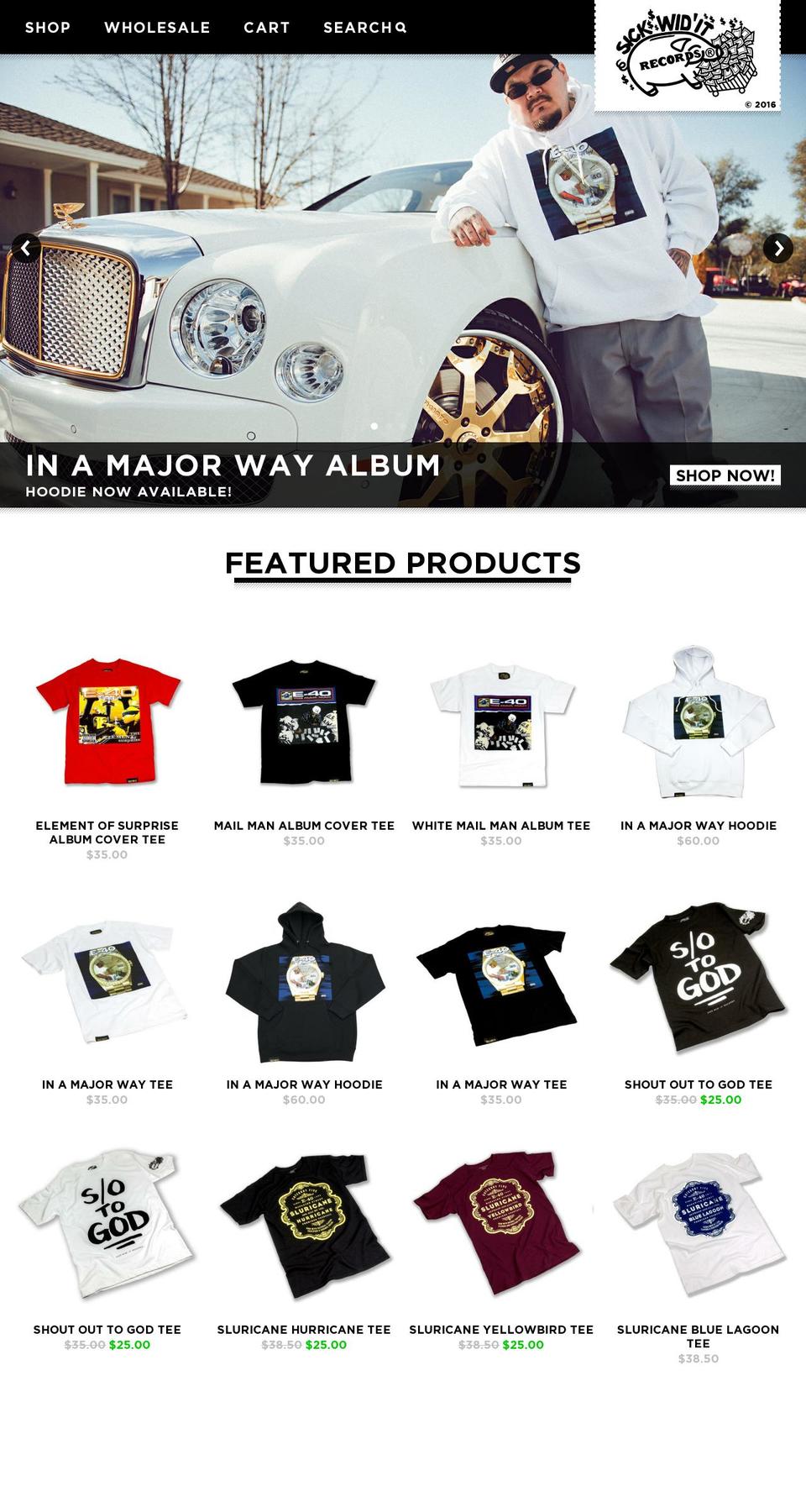 sickwiditrecords.com shopify website screenshot