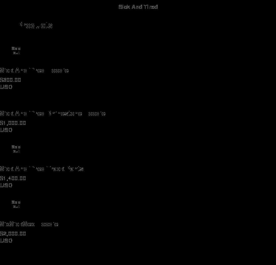 sickxtired.com — Shopify storefront screenshot