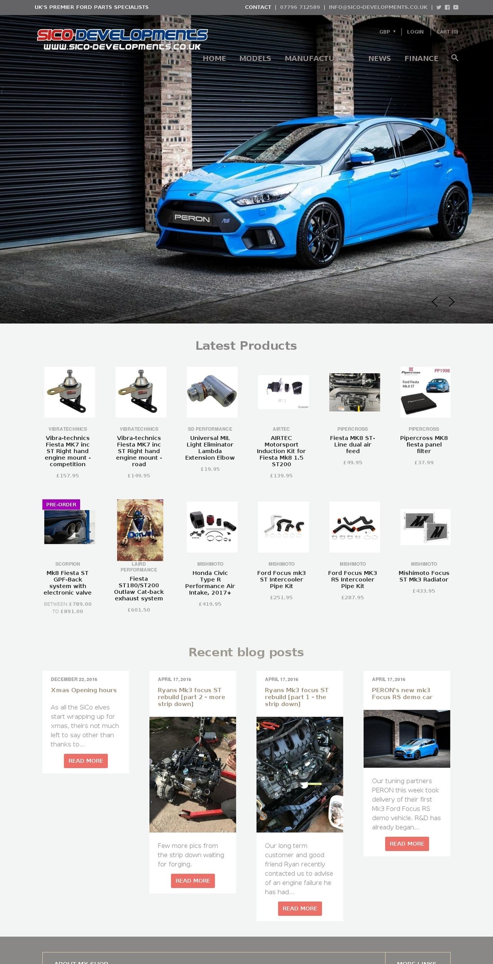 sico-developments.com — Shopify storefront screenshot