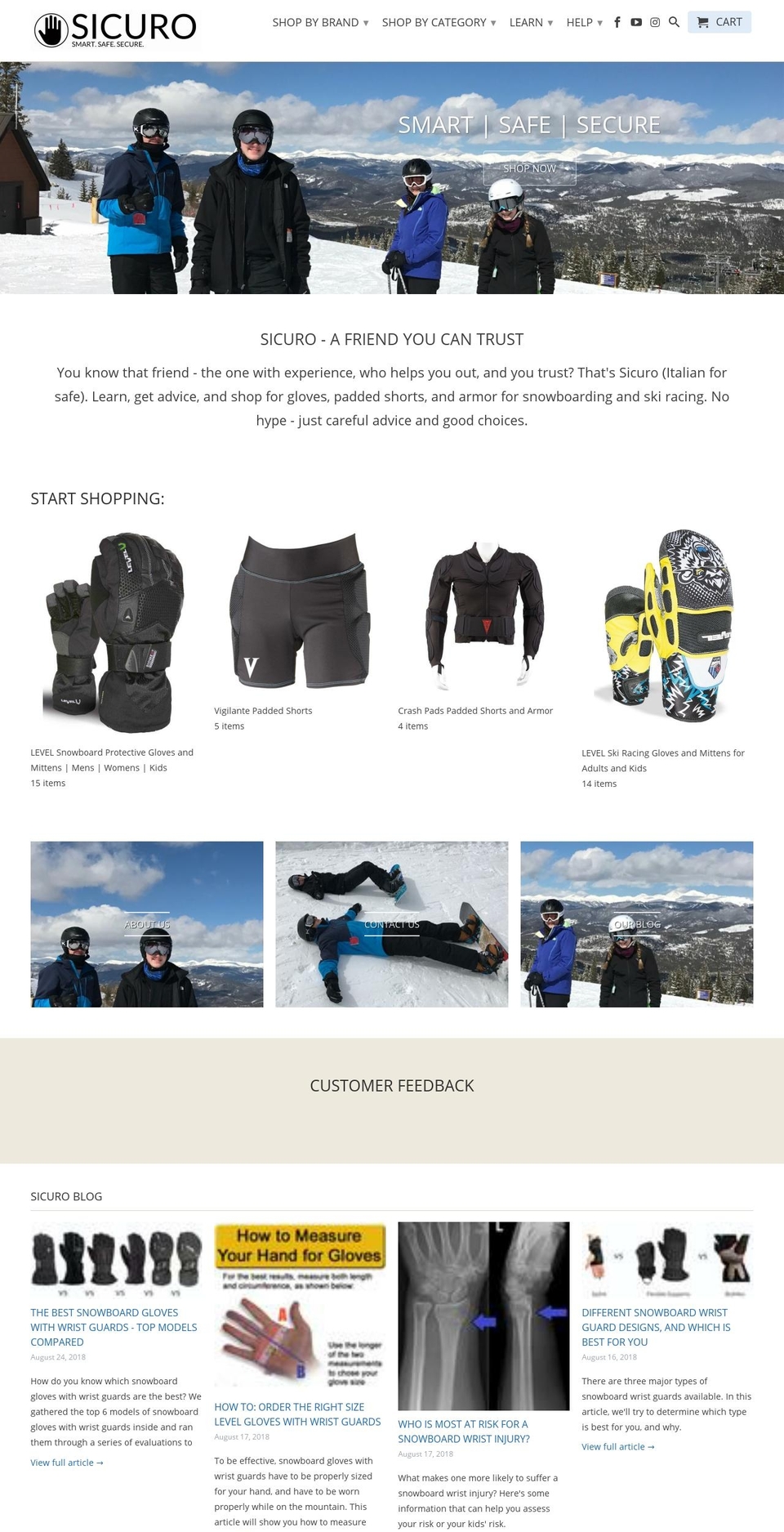 sicurogear.com shopify website screenshot