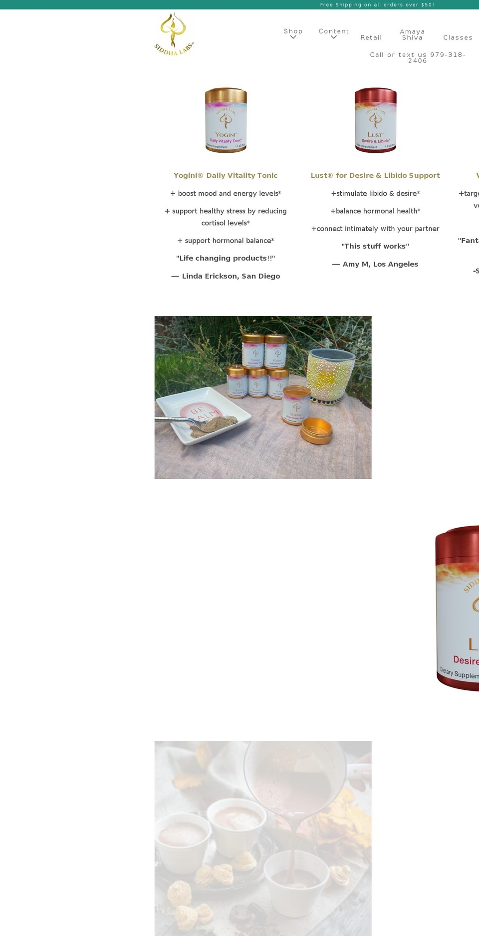 siddhalabs.com shopify website screenshot