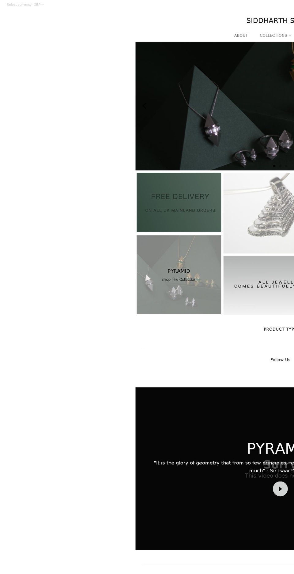 siddharthsarna.com — Shopify storefront screenshot