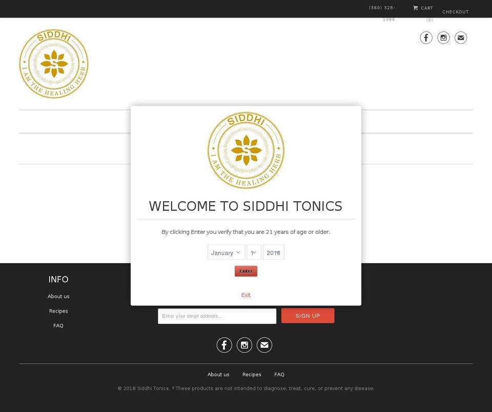 siddhibhangchai.com — Shopify storefront screenshot