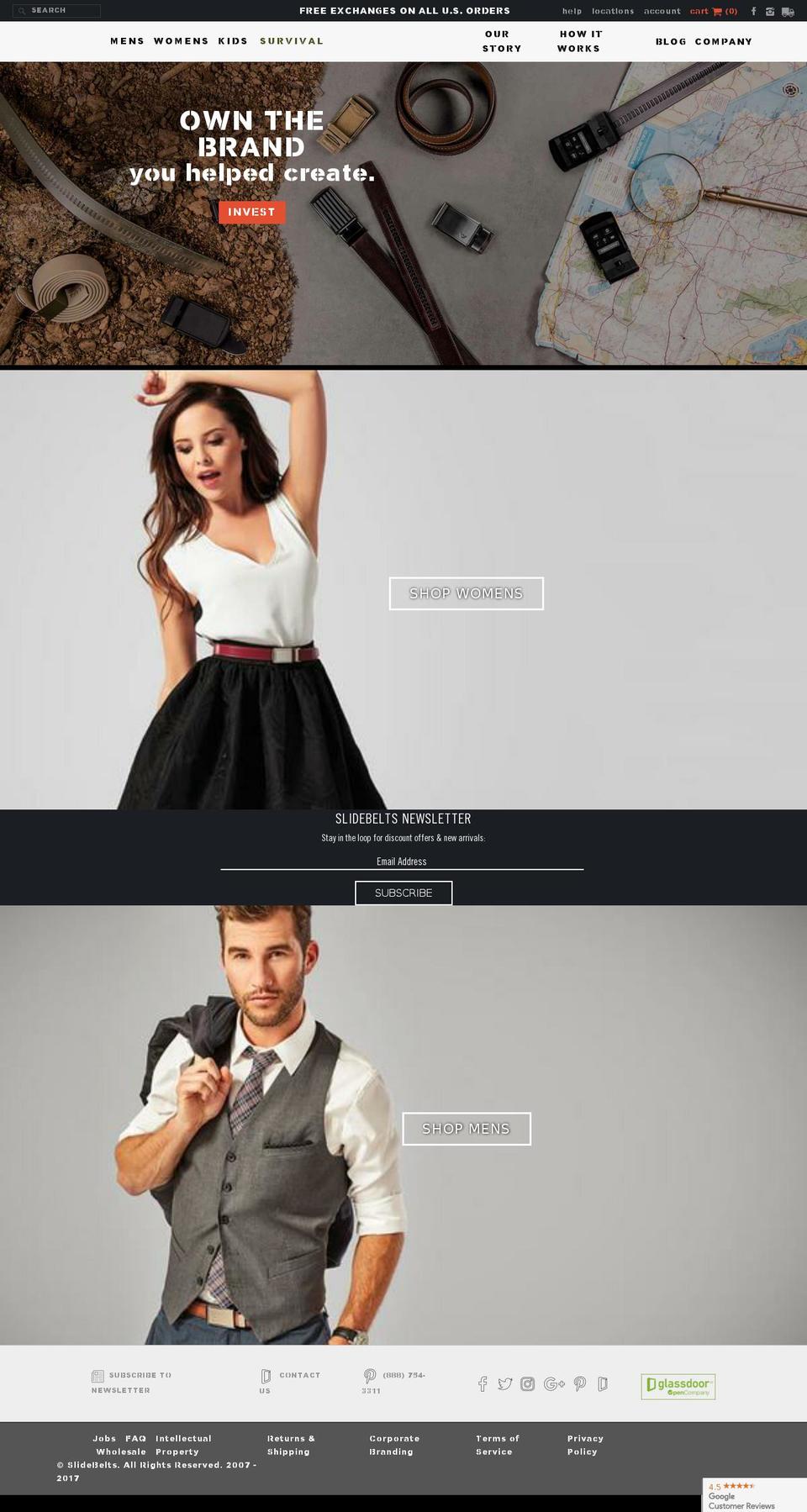 April Fool's Homepage Slidebelts Shopify theme site example sidebelt.com