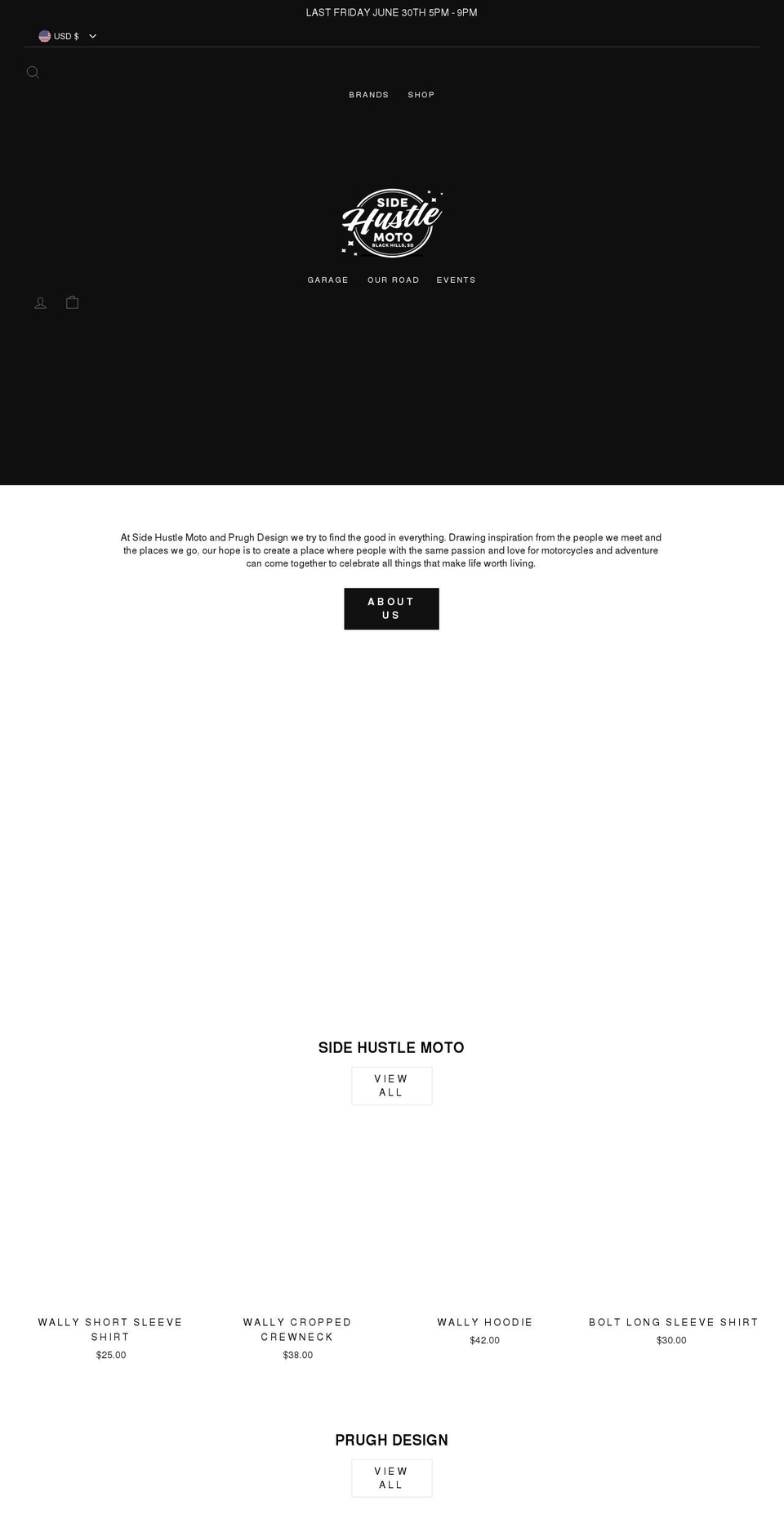 sidehustlemoto.com shopify website screenshot