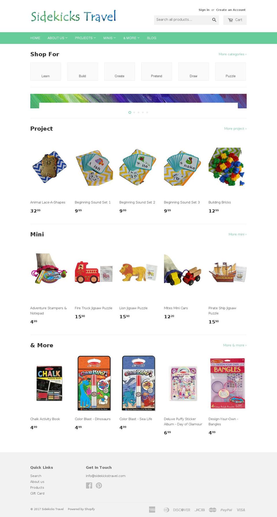 sidekickstravel.com shopify website screenshot