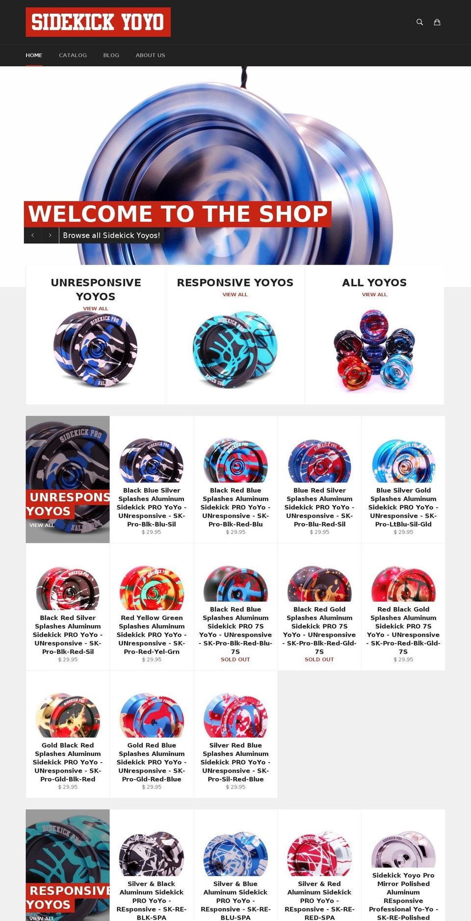 sidekickyoyo.com shopify website screenshot