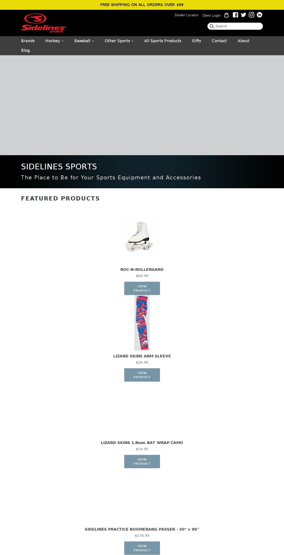 Sneaker Shopify theme site example sidelines.ca