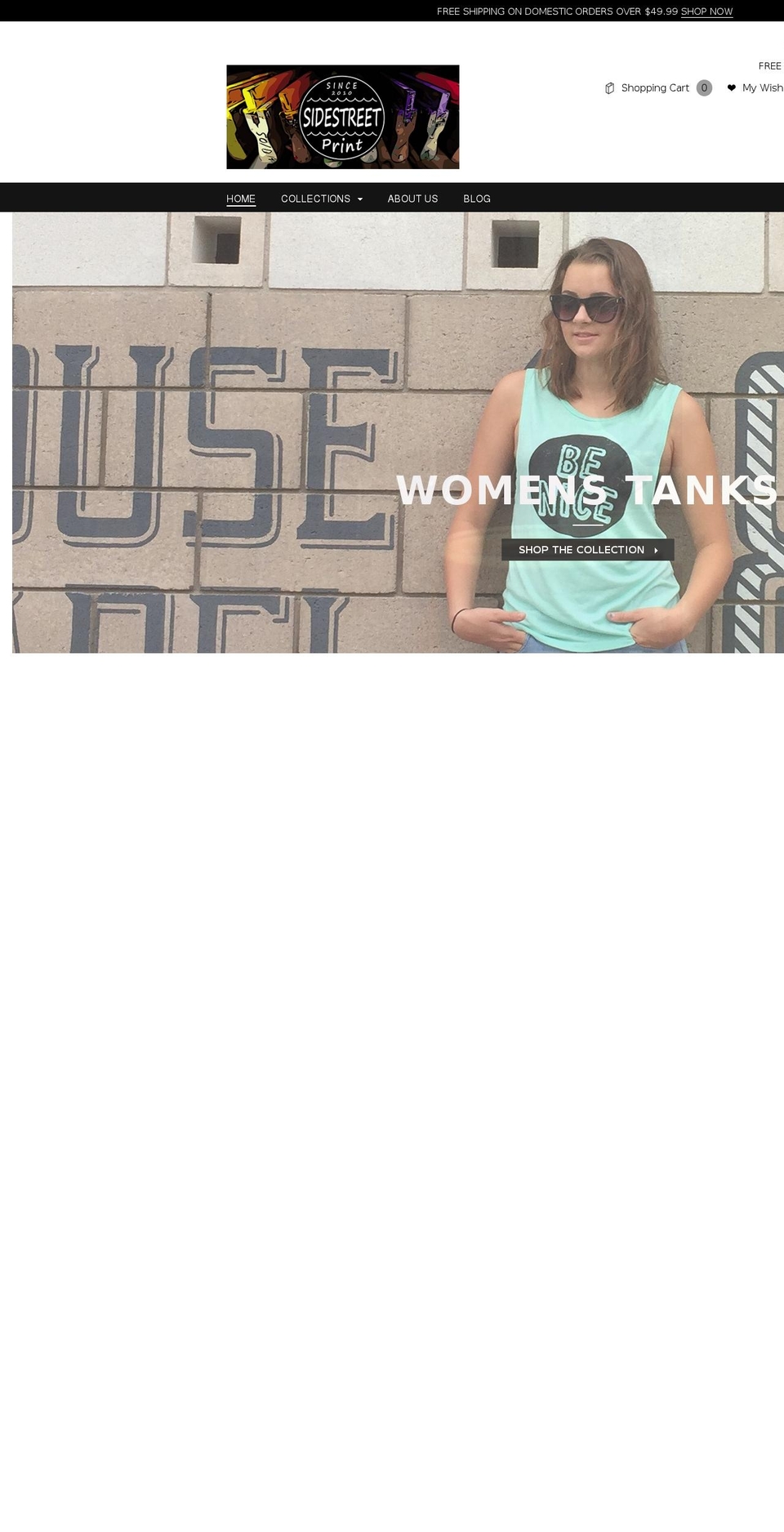 sidestreetprint.com — Shopify storefront screenshot