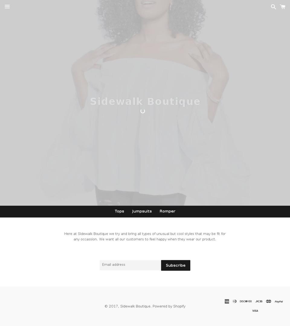 sidewalkboutique.com shopify website screenshot