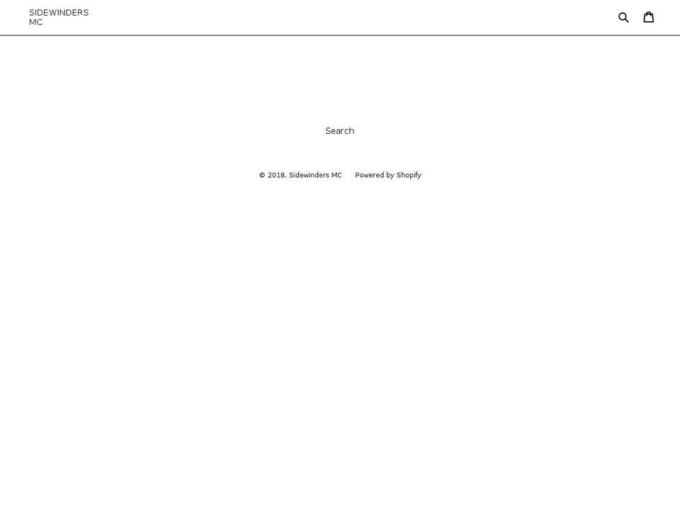 sidewindersmc.com shopify website screenshot