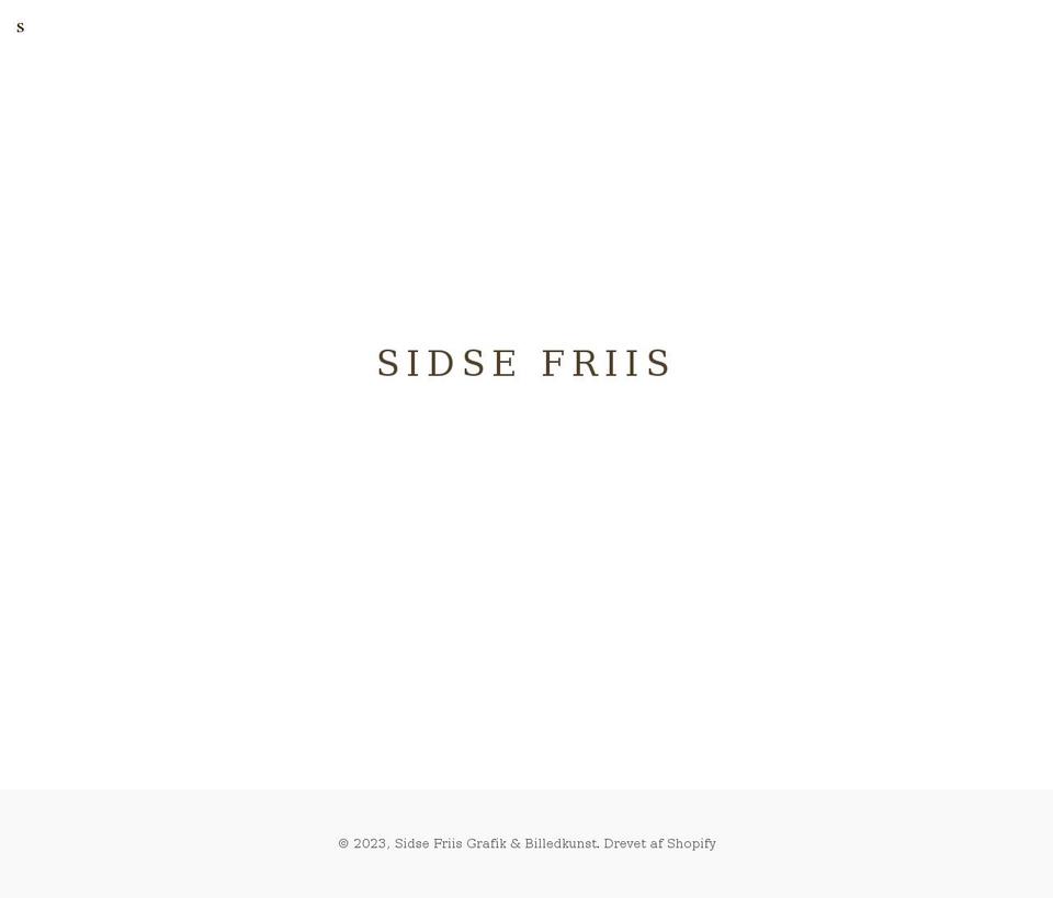 sidsefriis.dk shopify website screenshot