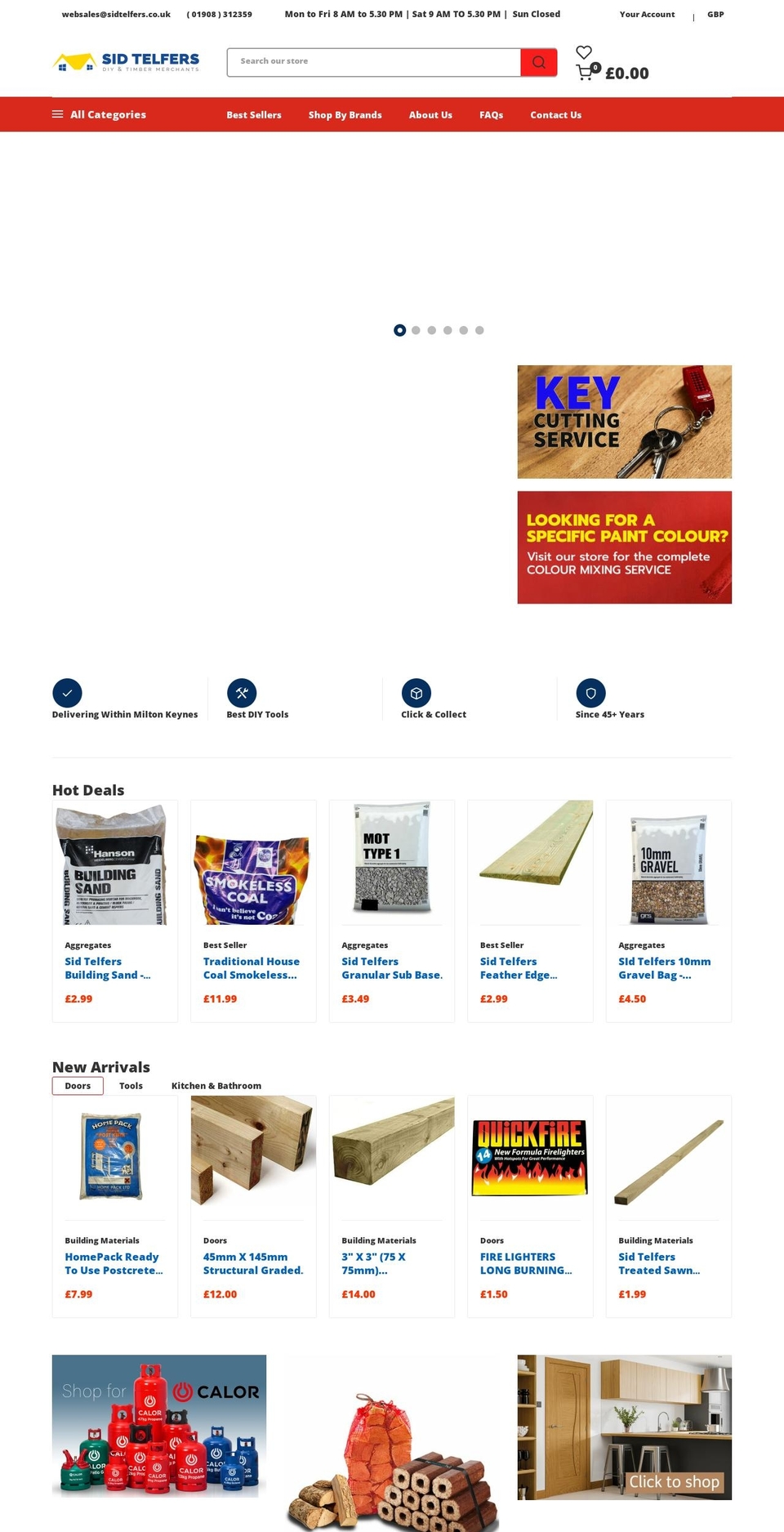 sidtelfers.co.uk shopify website screenshot