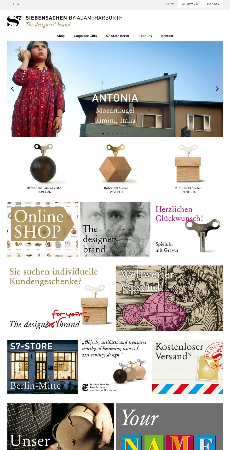 siebensachen.com shopify website screenshot