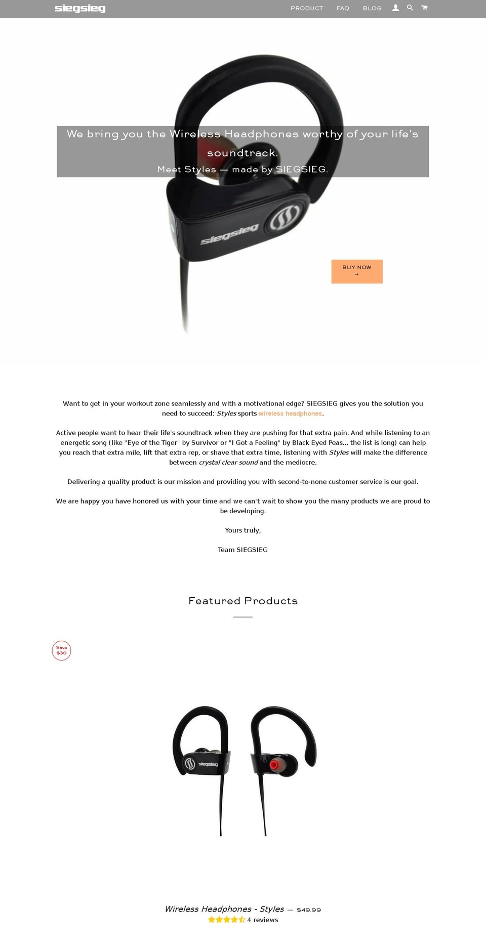 siegsieg.com shopify website screenshot