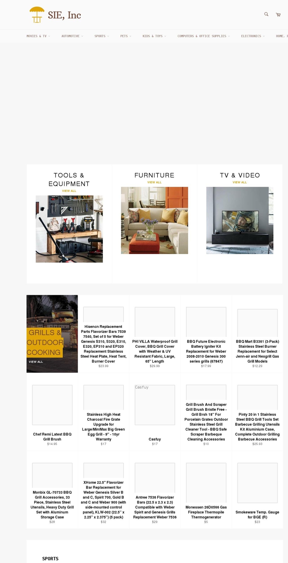 sieinco.com shopify website screenshot