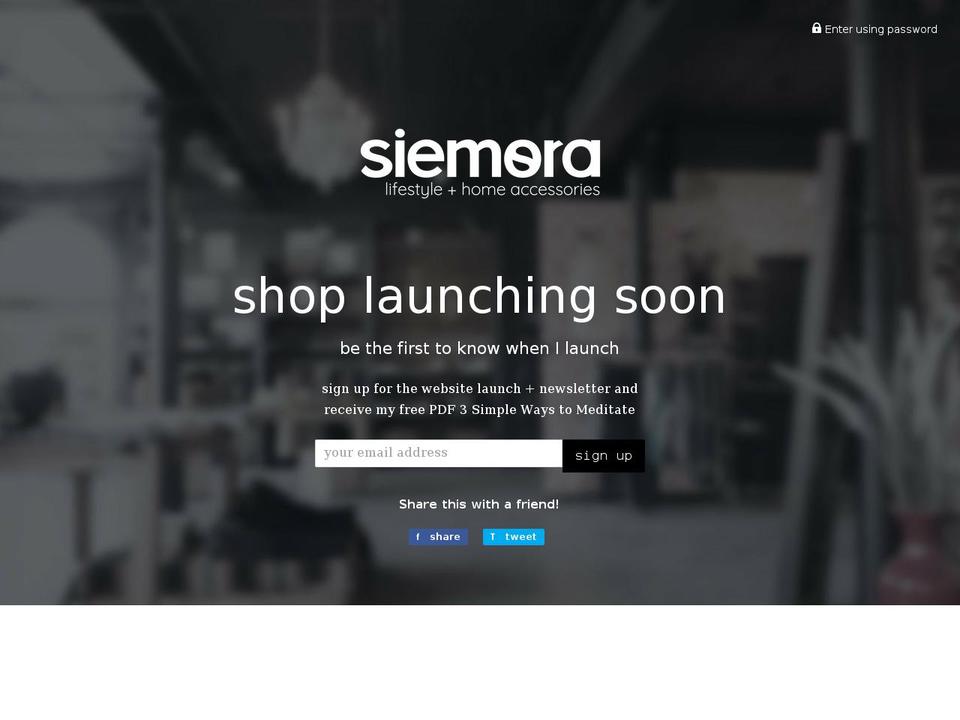 siemora.com shopify website screenshot