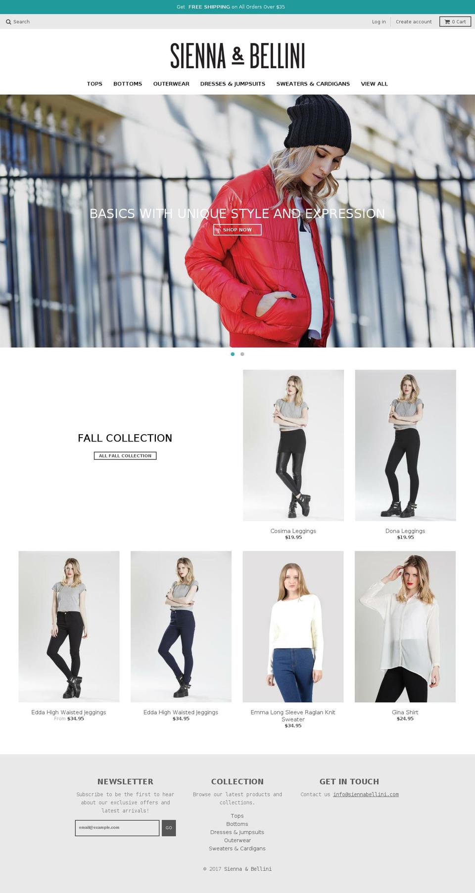 siennabellini.net shopify website screenshot