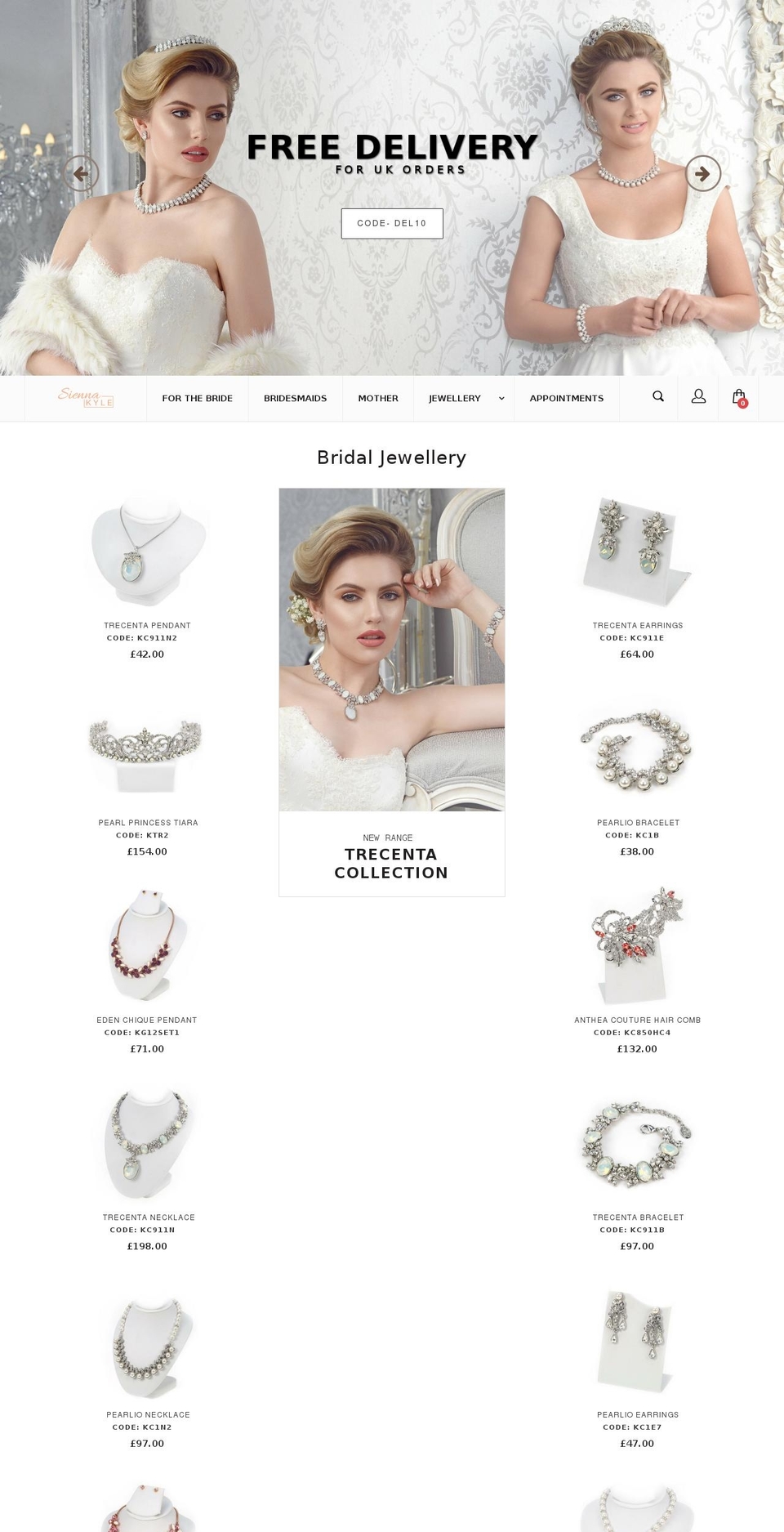 siennakyle.com — Shopify storefront screenshot