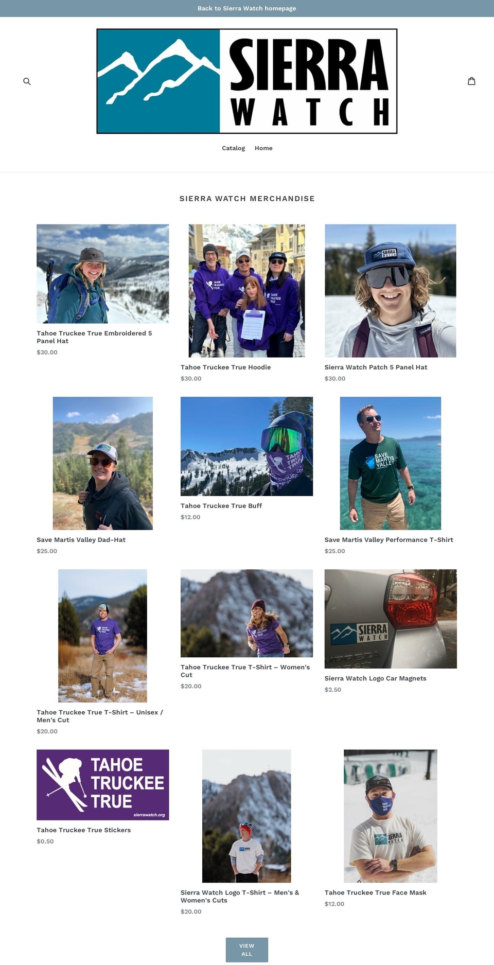 sierra-watch.myshopify.com shopify website screenshot