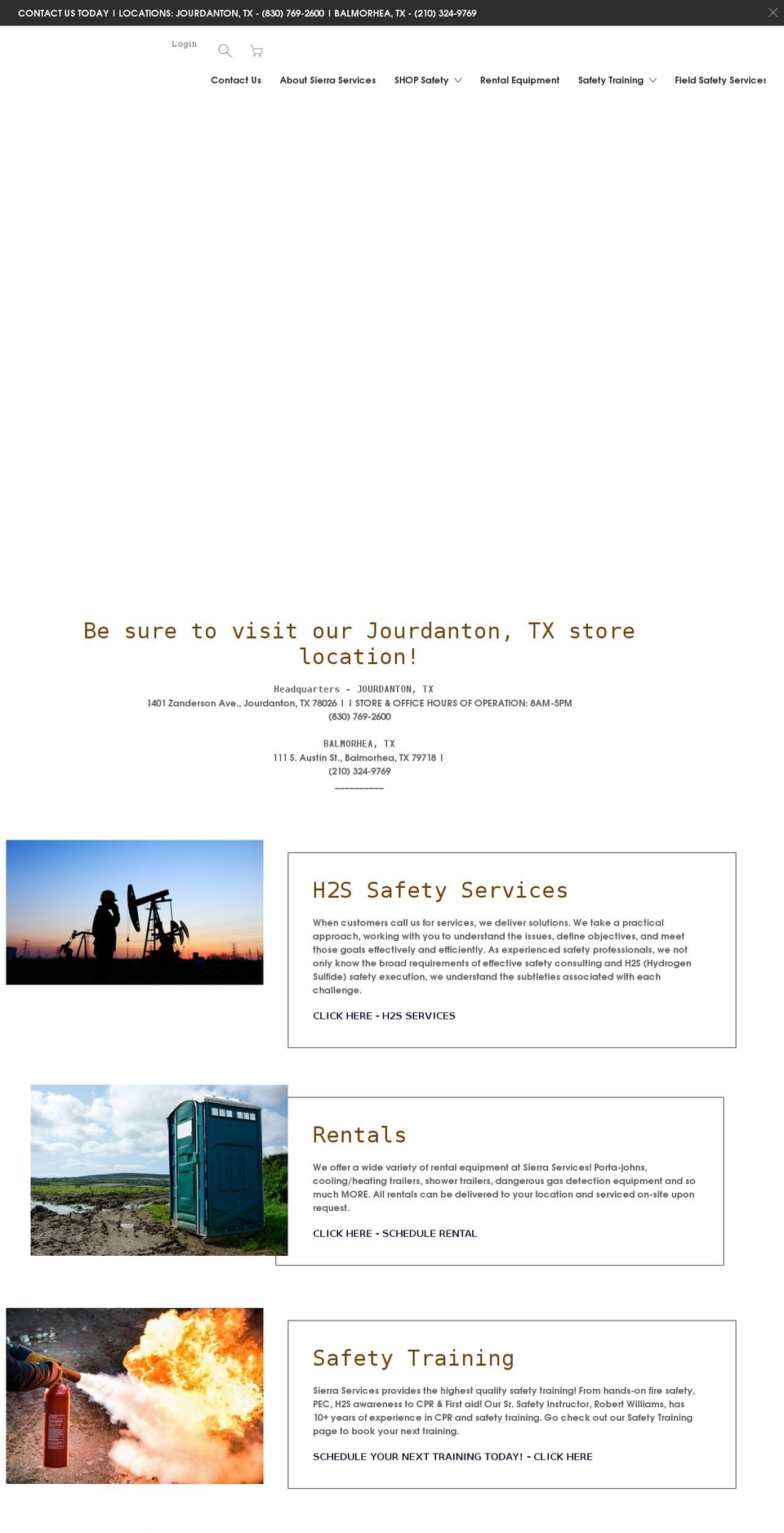 sierra.services shopify website screenshot