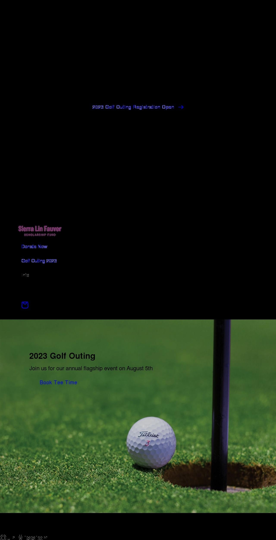 sierrafauver.org shopify website screenshot
