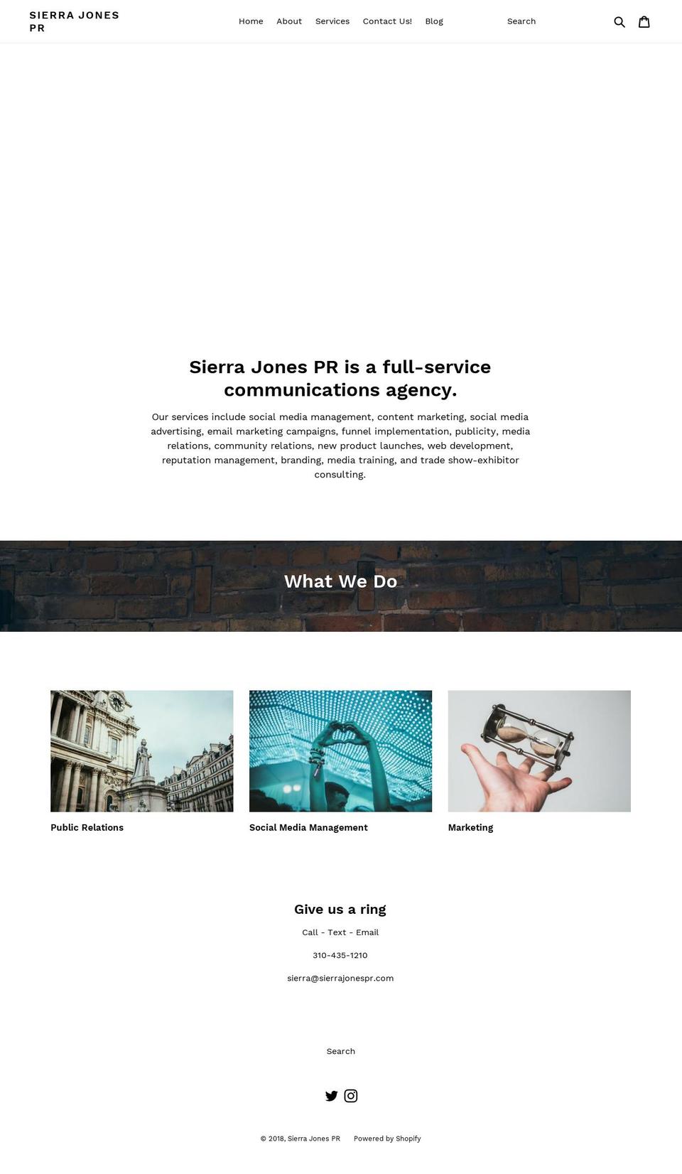 sierrajonespr.com — Shopify storefront screenshot