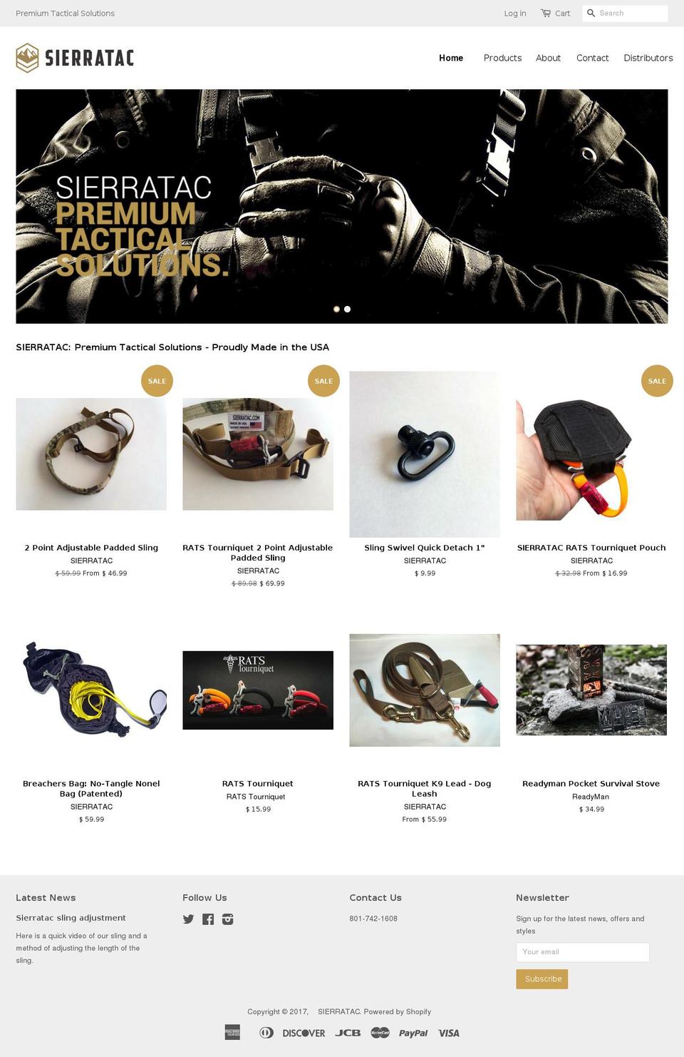 sierratac.com shopify website screenshot